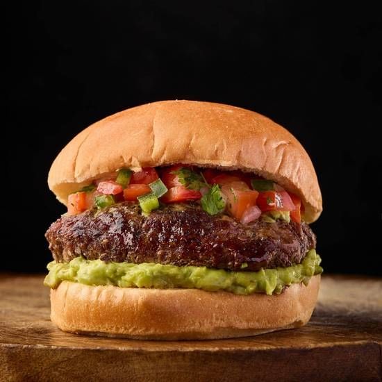 1/4 Lb South of the Border Burger Combo Meal (Includes Potato Fries and a Soda).
