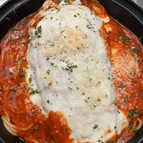 Homemade Eggplant Parmigiana.