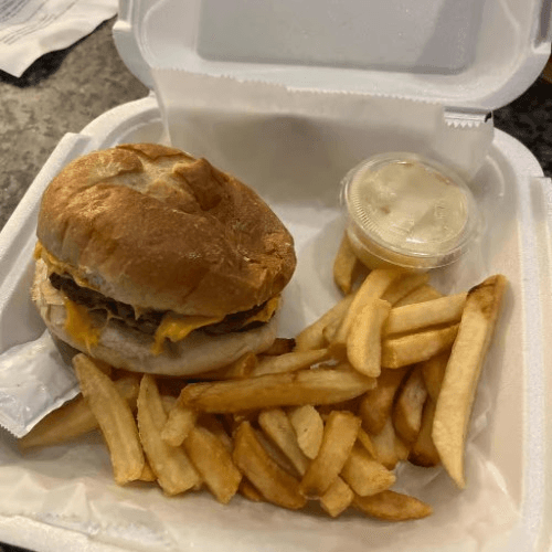 Double Cheese Burger.