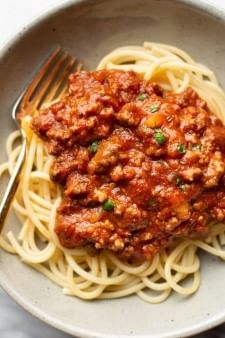 Spaghetti w/ Meat Sauce.
