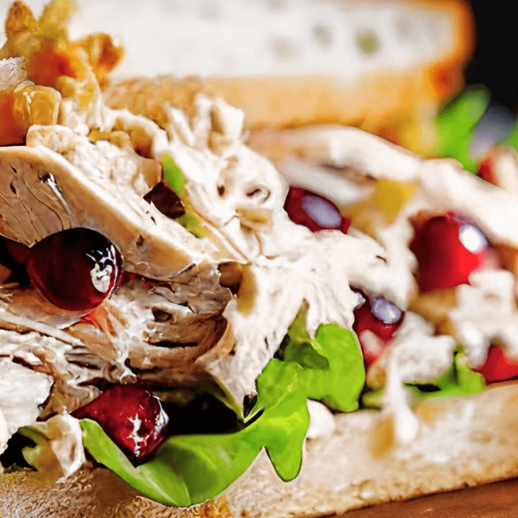 Cranberry Chicken Salad Sandwich.