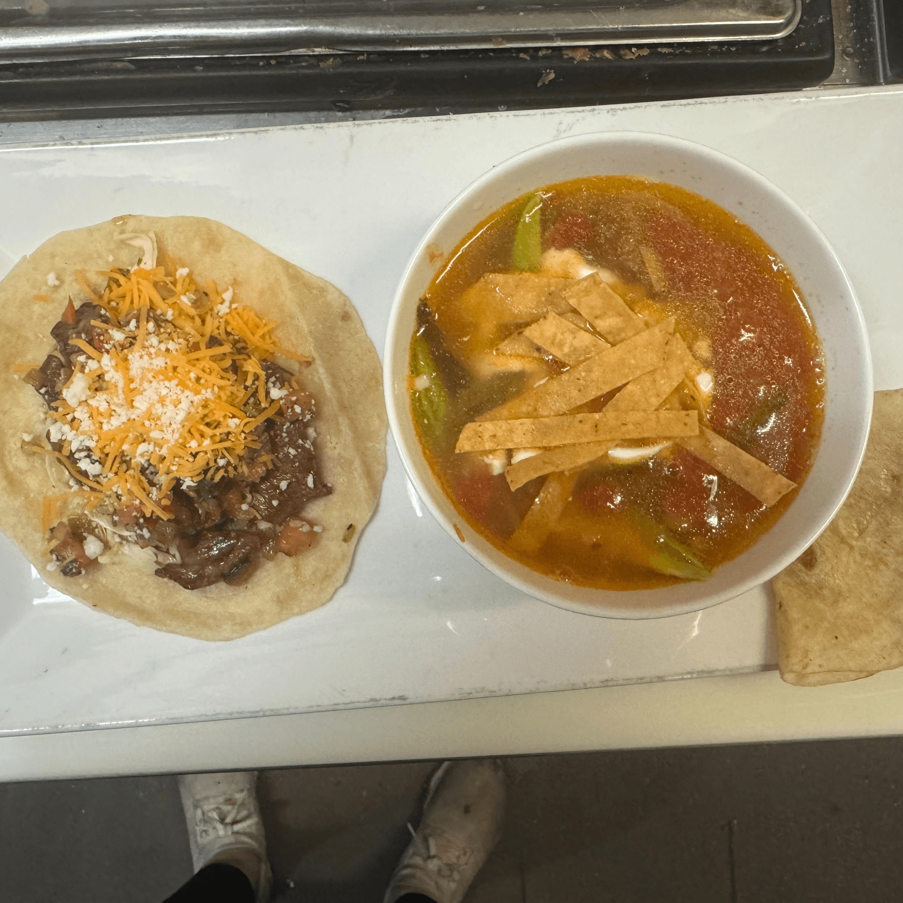 Cup of Tortilla Soup & a Choice of One Taco.