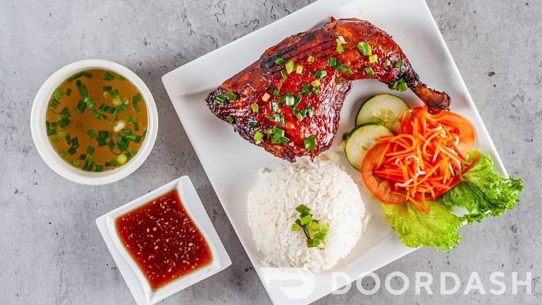 Roast Chicken Rice Dish.