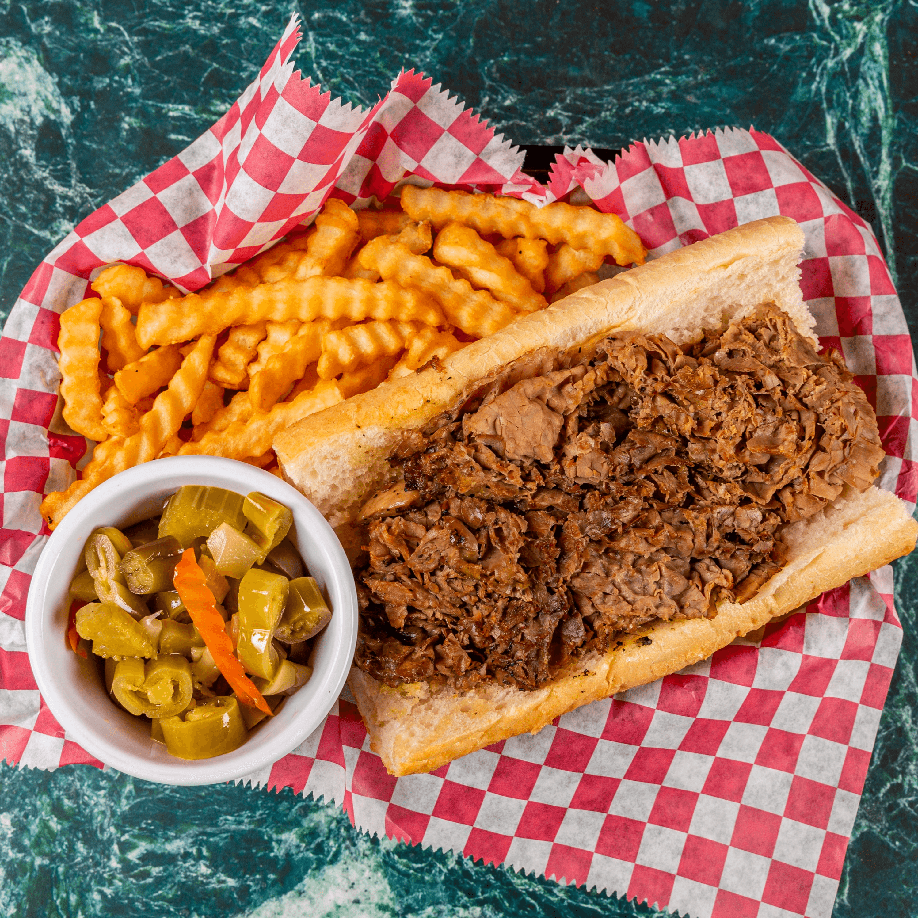Italian Beef Sandwich.