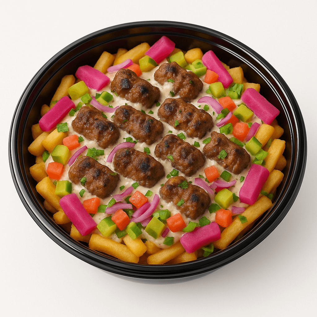 The Don's Signature Egyptian Kofta Kabob Fries.