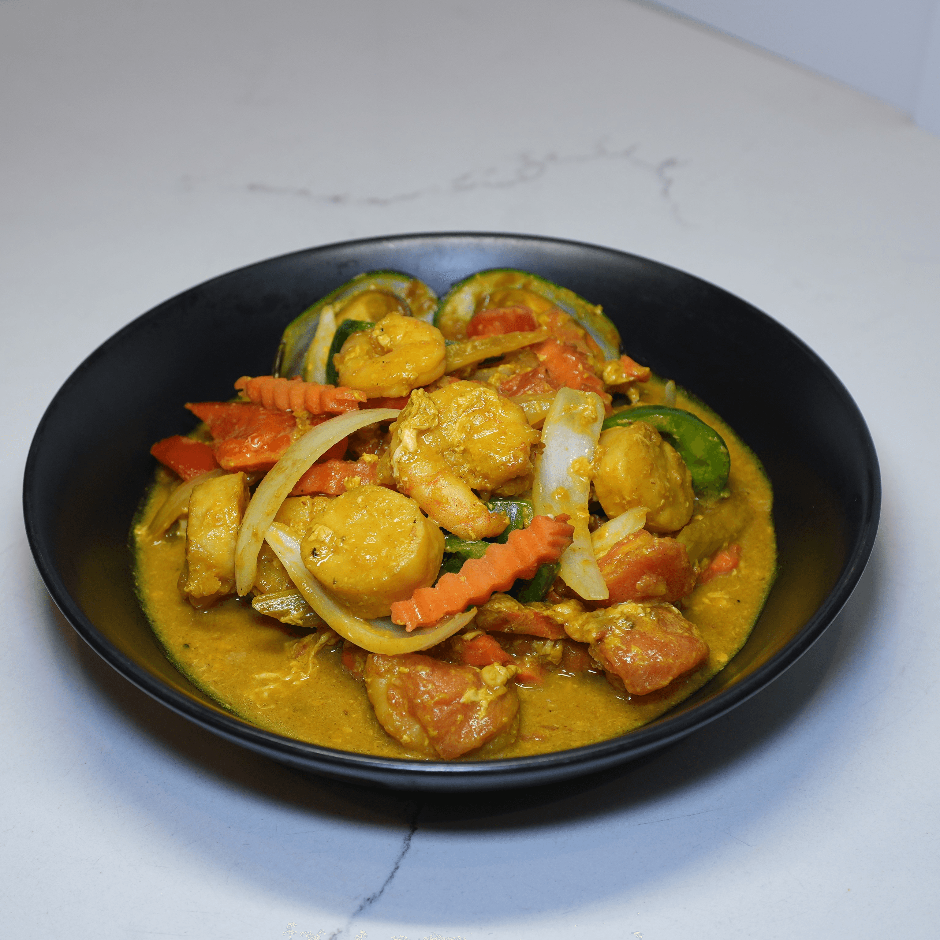 Pad Pong Curry Shrimp.
