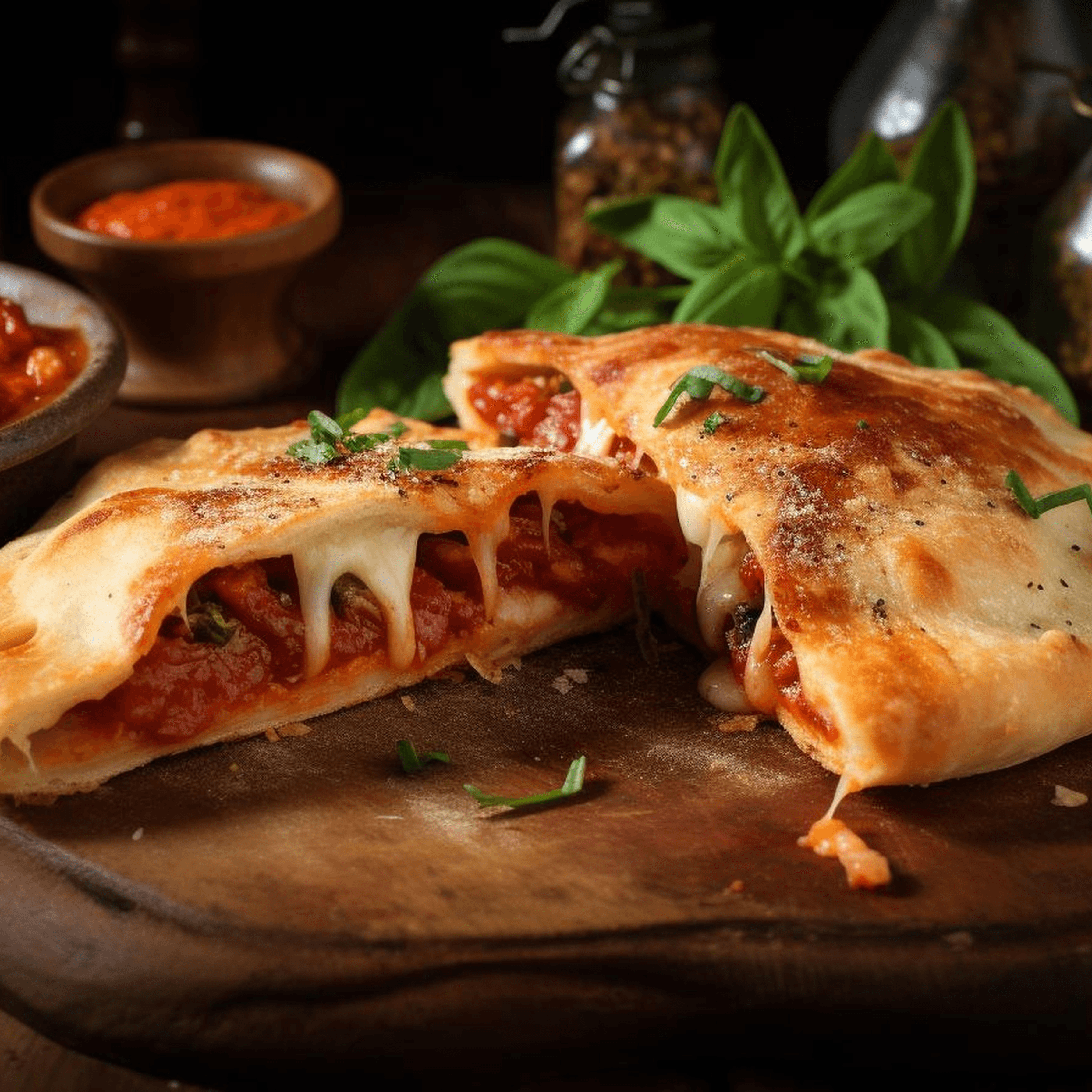 BBQ Pulled Pork Calzone.