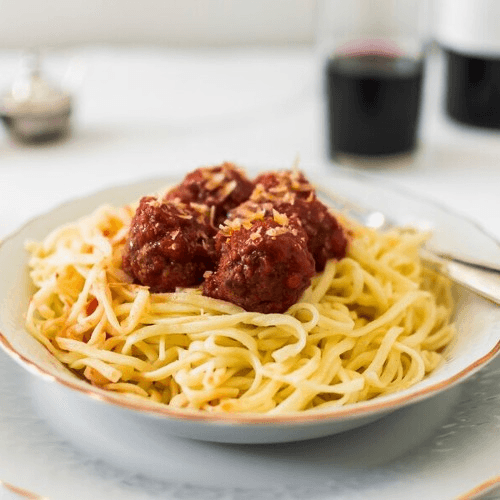 Spaghetti with Meatballs Dinner 
