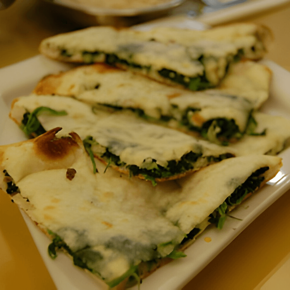 Spinach naan.