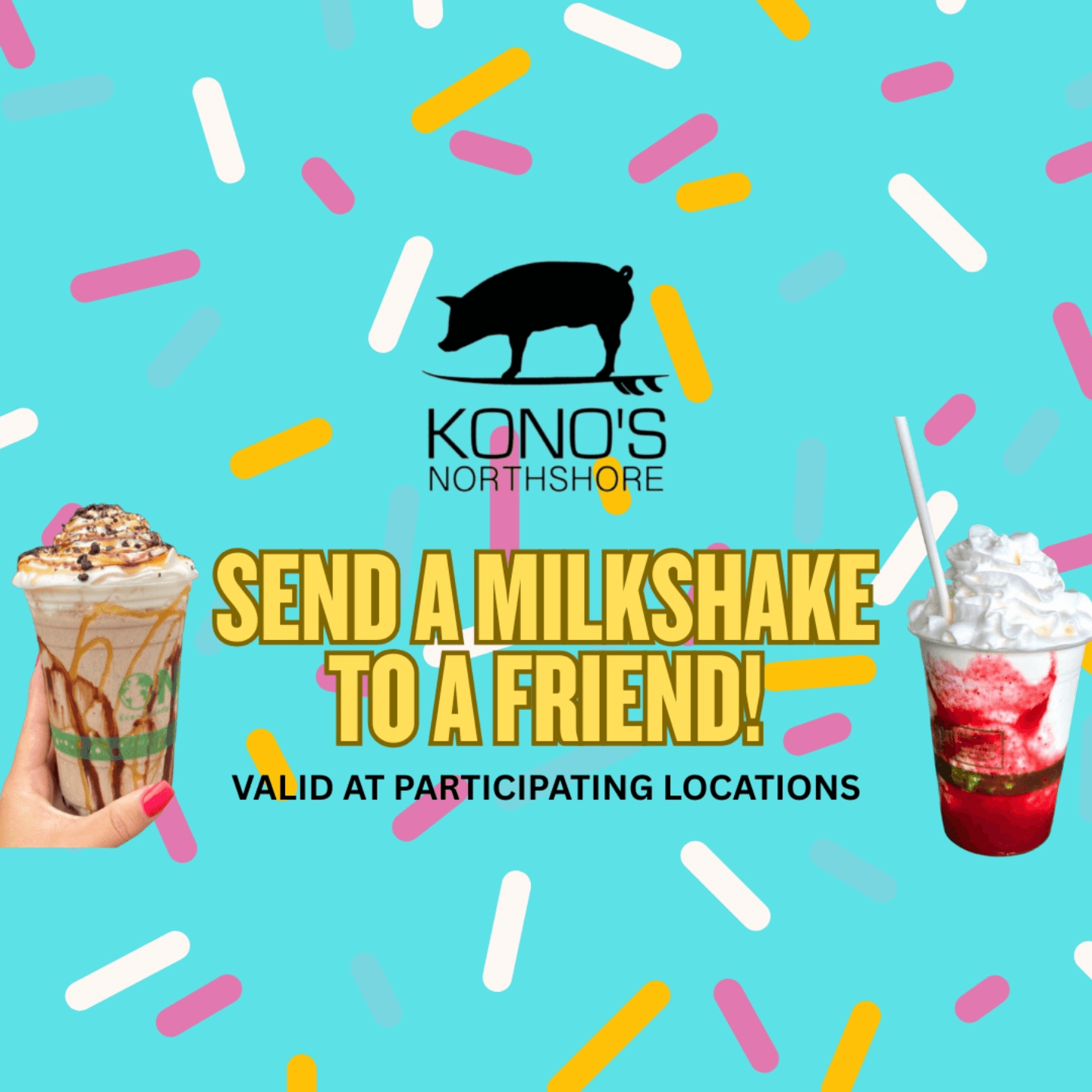 Send a milkshake to a friend!
