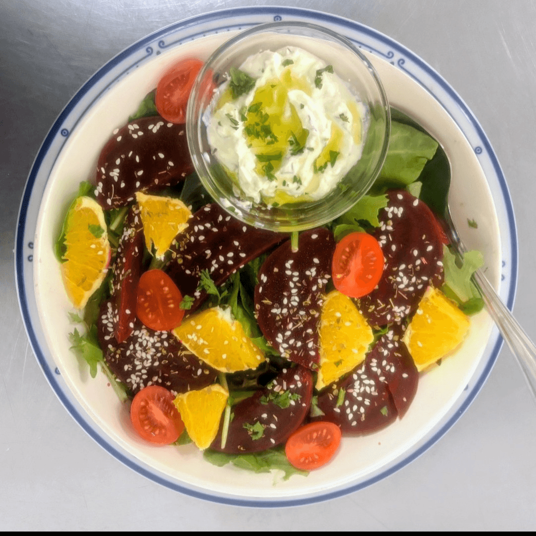 Organic Batzaria Beet Salad.