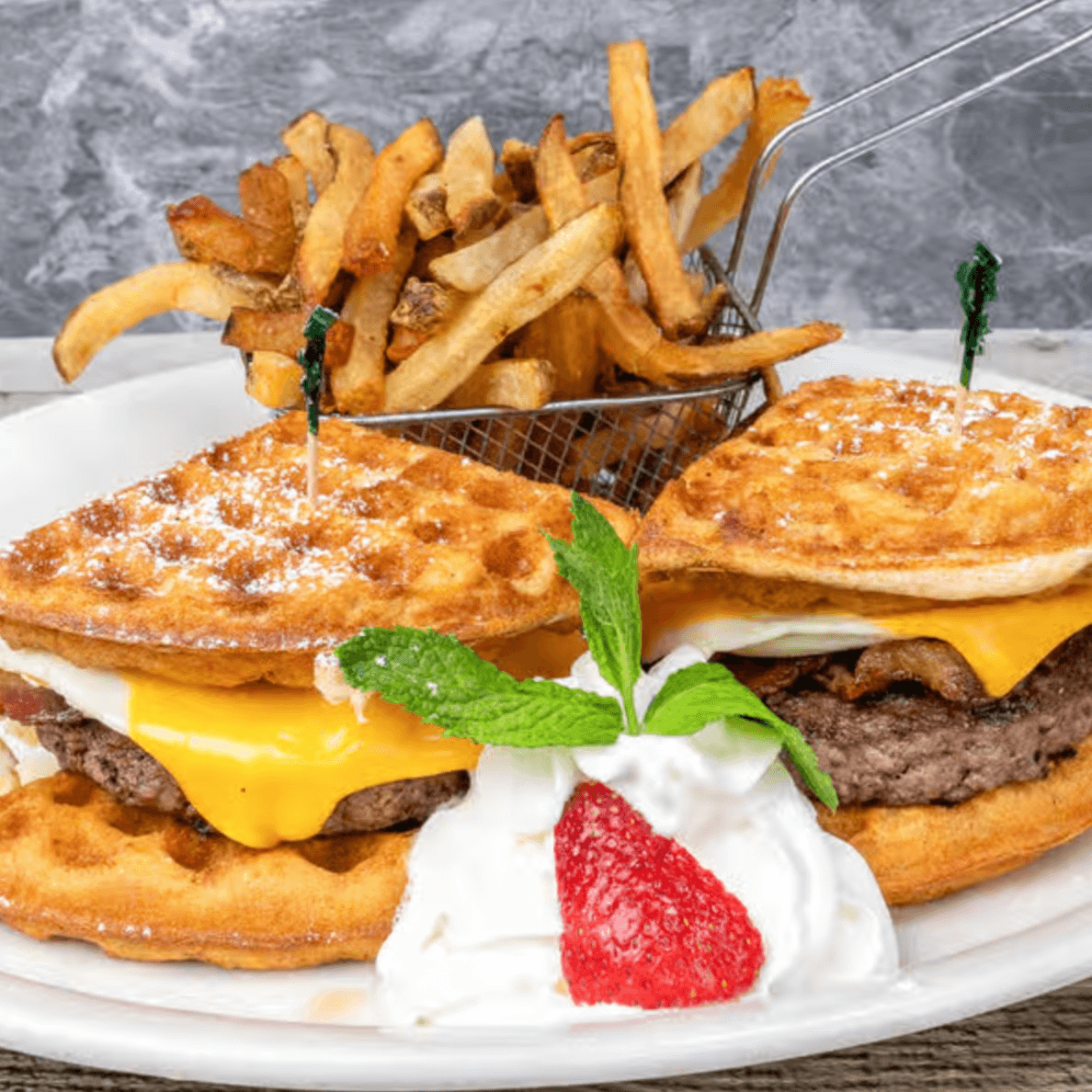 White Snake Waffle Sliders.