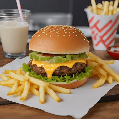 49. Hamburger & Fries.