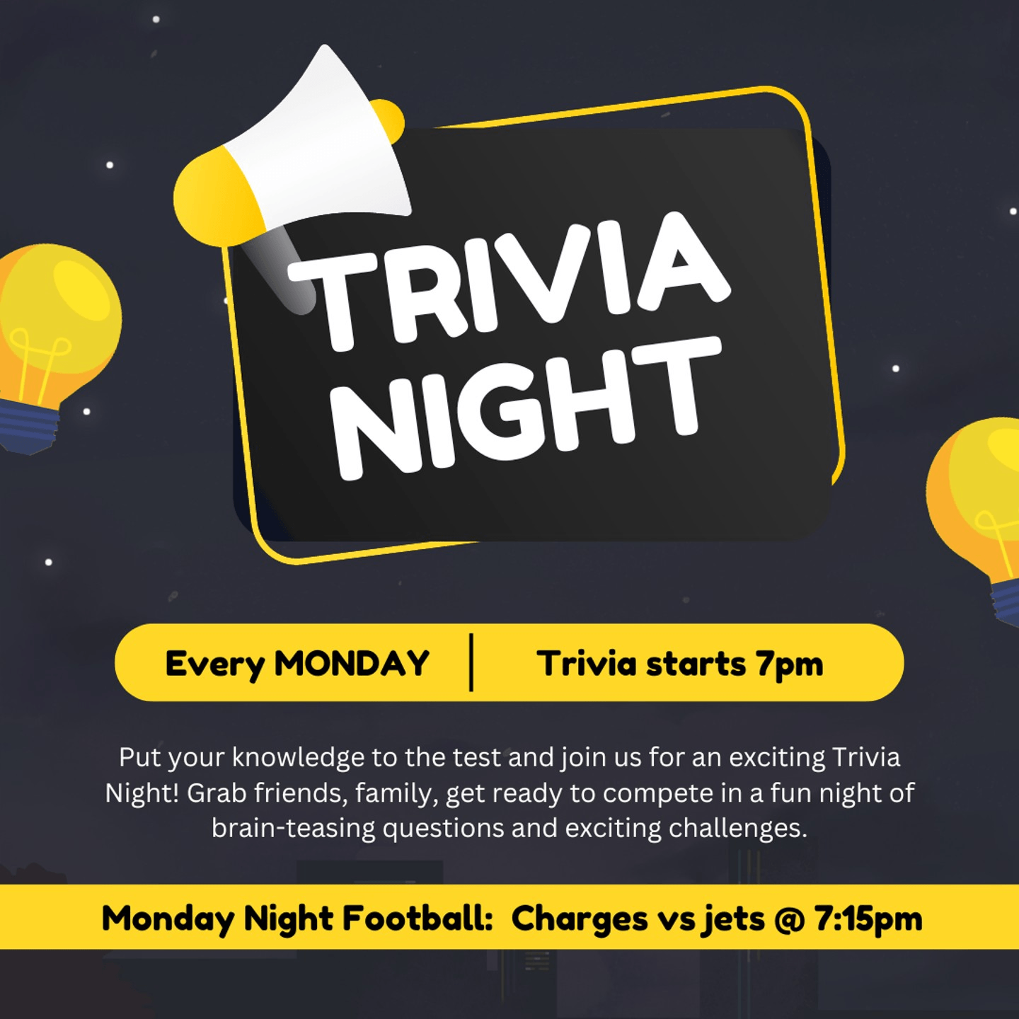 Trivia Night - Every Monday