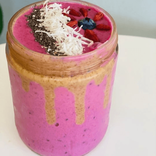 Pink Protein Smoothie.