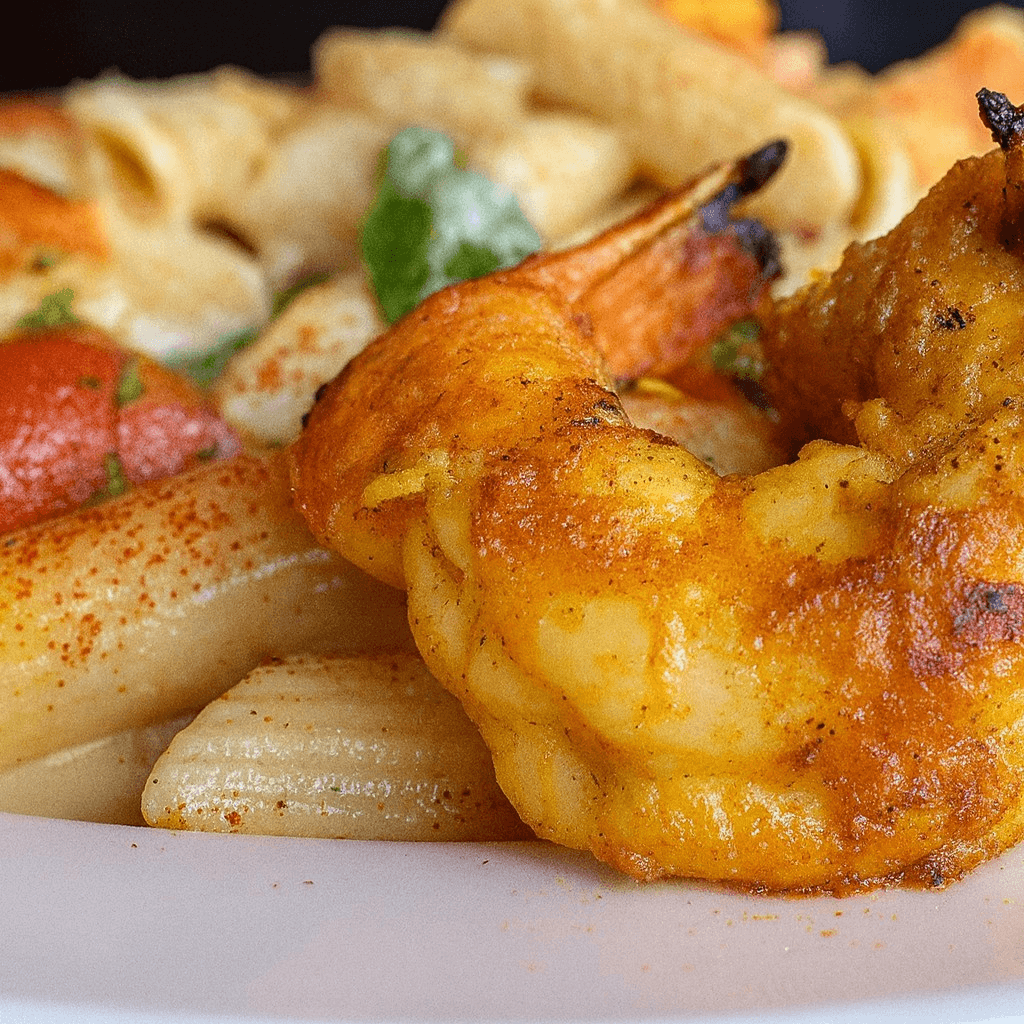 Shrimp Tahini Pasta.