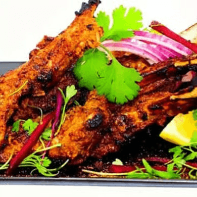 Tandoori Mutton Chops (4 Pcs).
