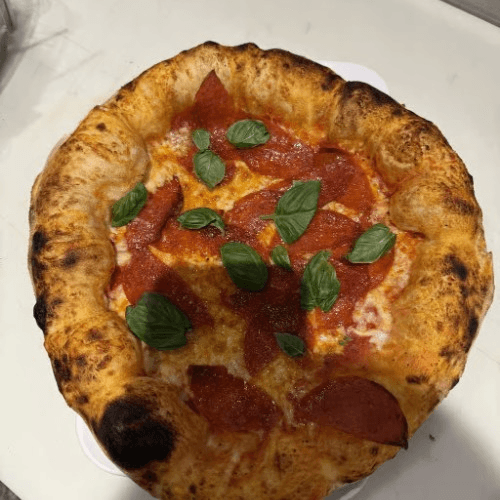 Classic Margherita Pizza.