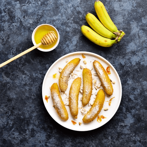 Fried Banana with Honey.
