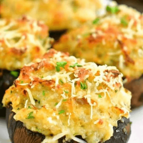 Crab Stuffed Mushrooms.