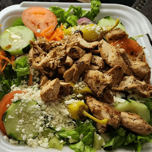 Greek Chicken Delight Salad.