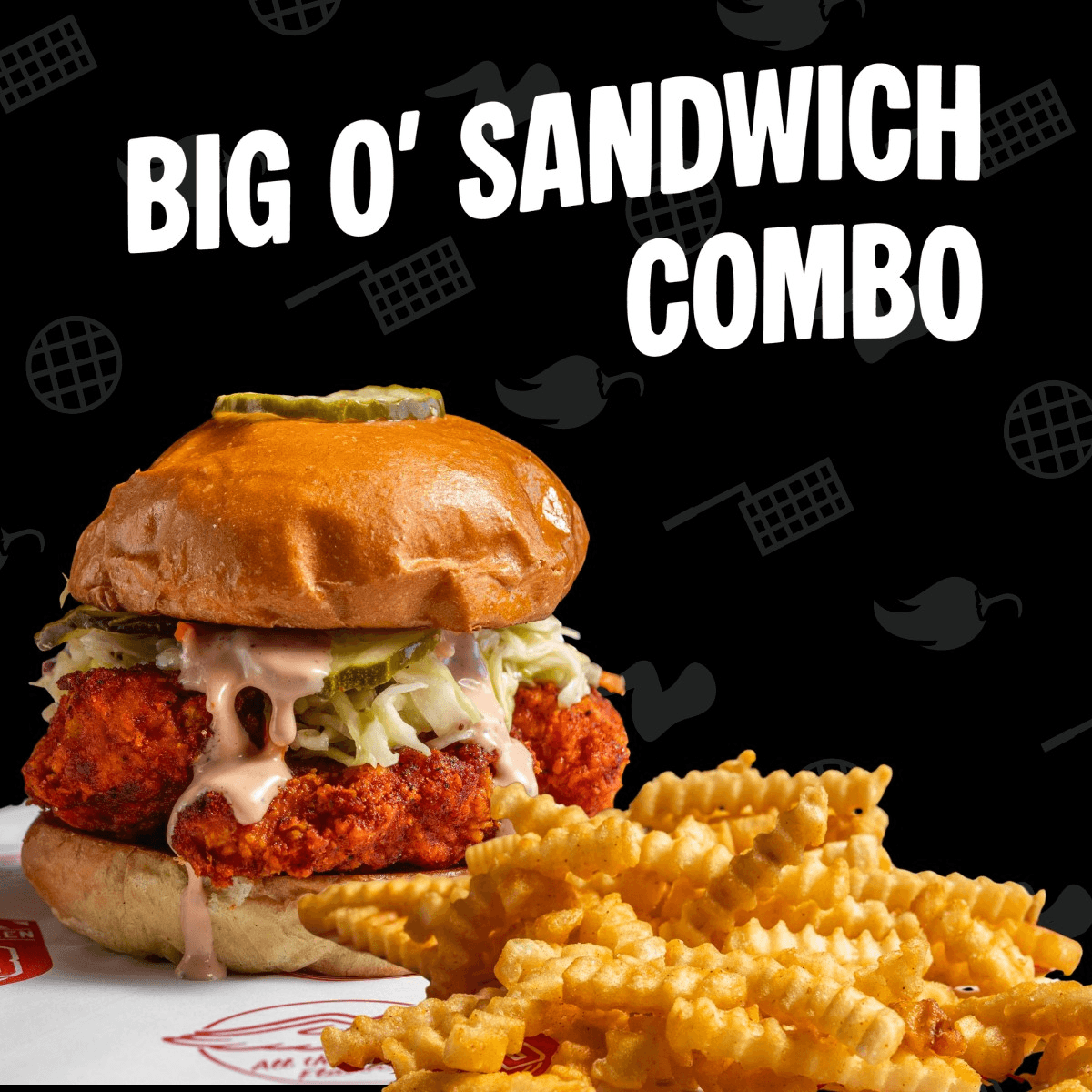 Big O' Sandwich + Fries Boxed Meal.