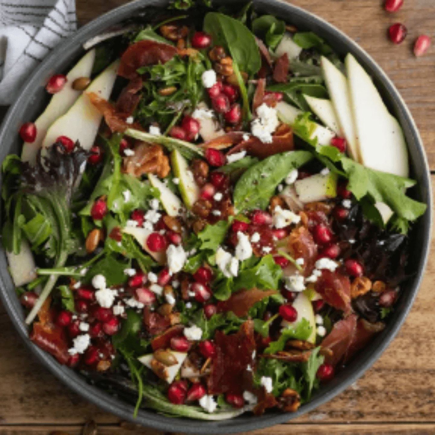 Friday - Pear, Prosciutto and Pomegranate Salad 