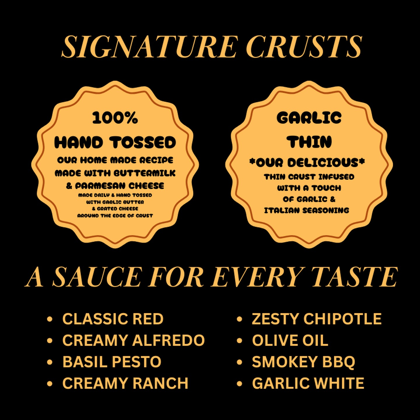 Go Crazy With Our Signature Crusts