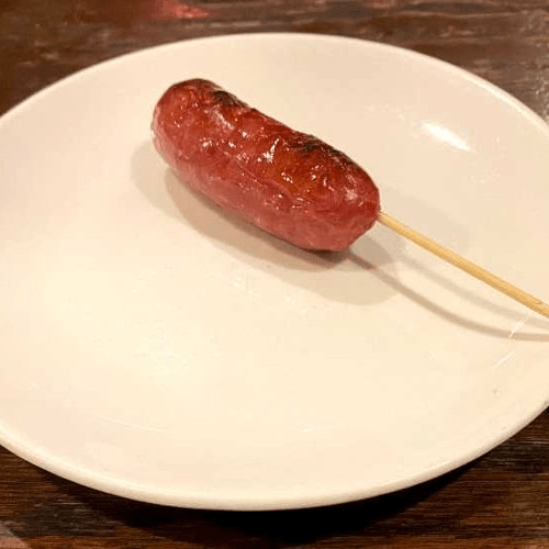 Kurobuta Pork Sausage (Mustard) Skewer 黒豚ソーセージ串