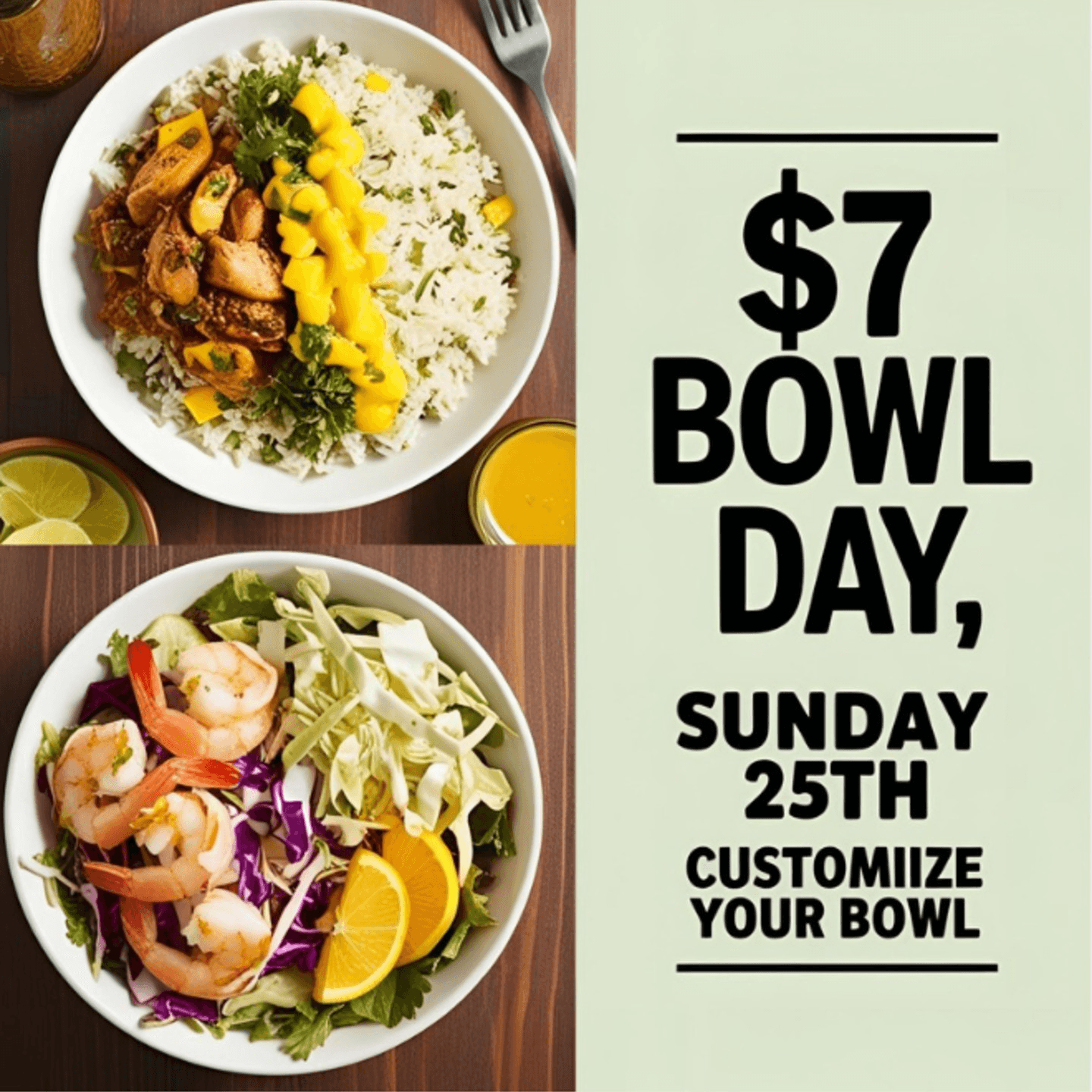 $7 Bowl Day – This Sunday Only!