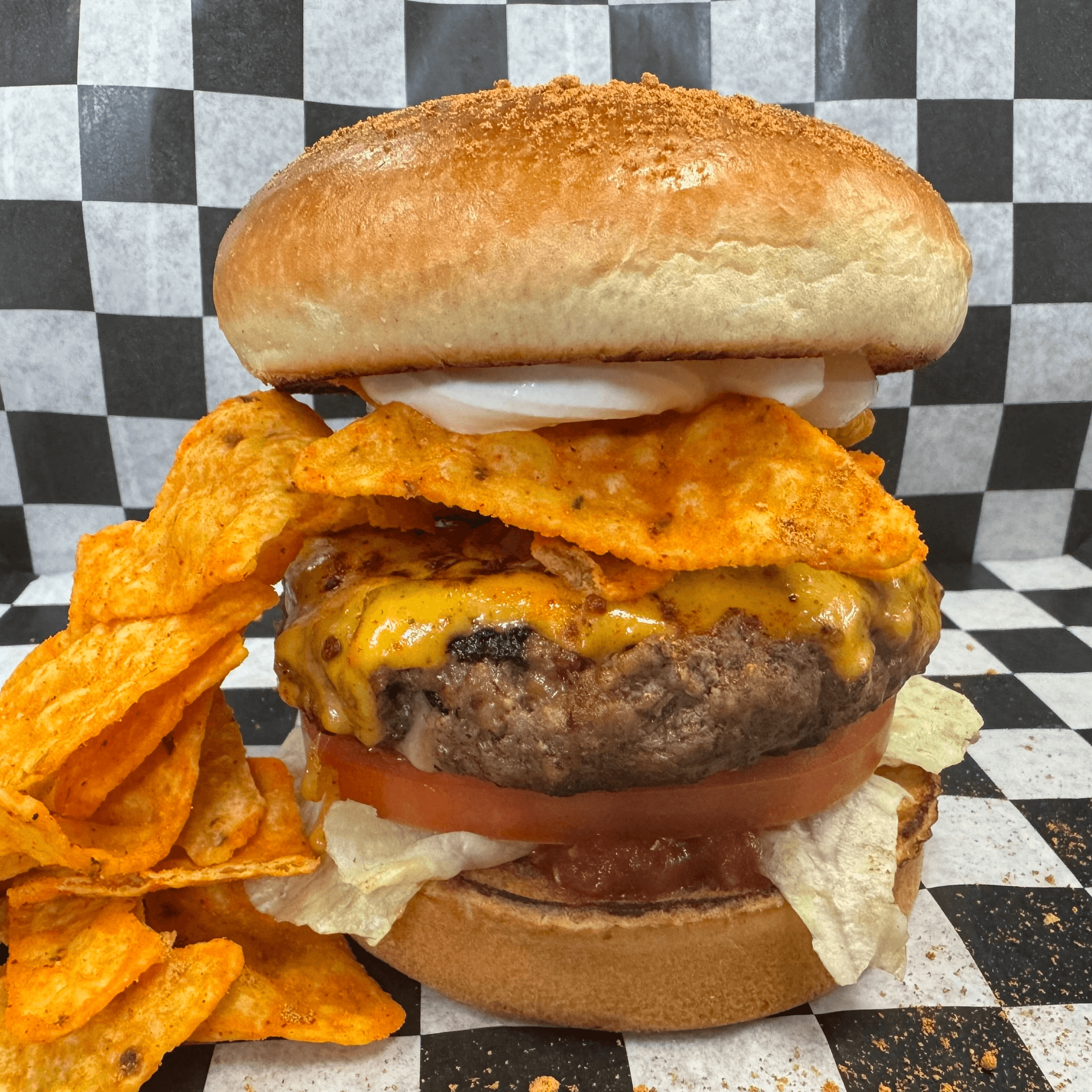 The Misty Taco Stuffed Burger.