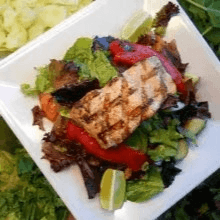 Grilled Salmon Salad.