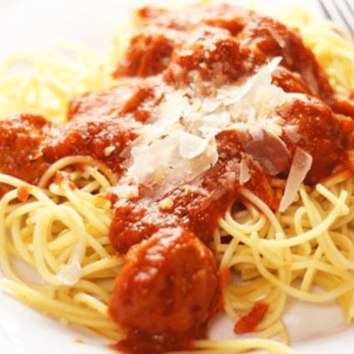 Kids Spaghetti + 2 Meatballs