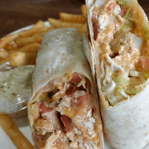 Buffalo Chicken Wrap Deluxe.