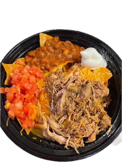Carnitas (Pork) Nachos.