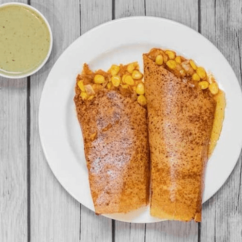 Cheese Corn Dosa.