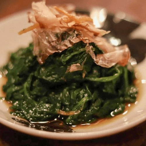 Boiled Spinach Ohitashi　ほうれん草のお浸し.