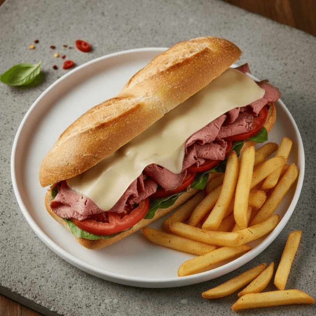 Roast Beef and Cheese Sub.