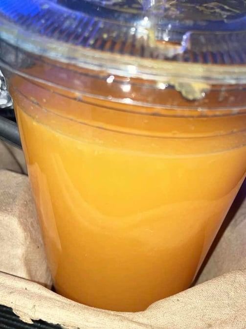 Freshly squeezed orange juice.