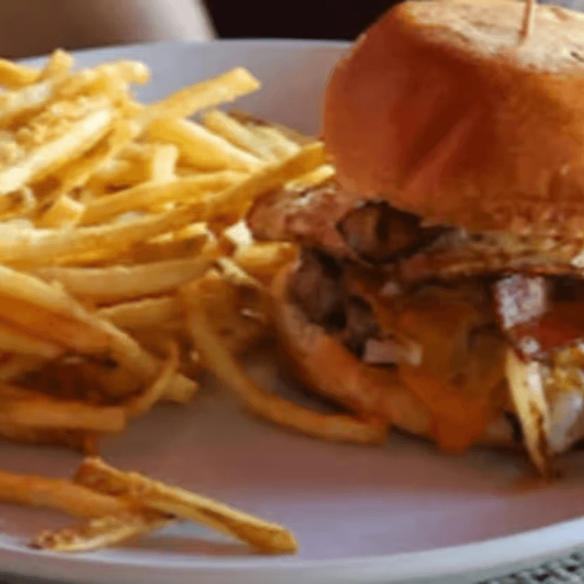 Breakfast wagyu burger.