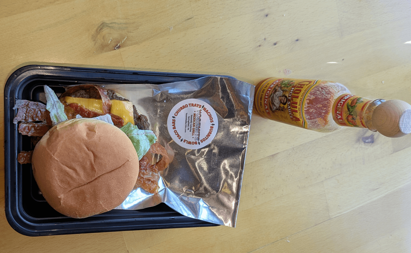 Half-Dome Blackened 1/4 Pound Bacon & Cheeseburger.