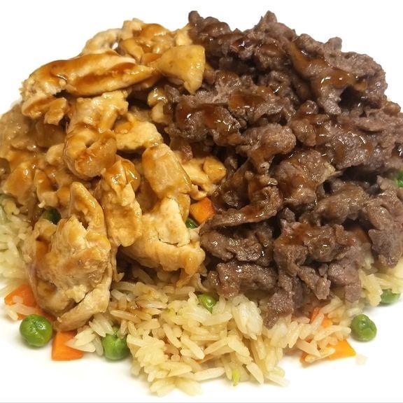 M4. Chicken & Beef Teriyaki Bowl.