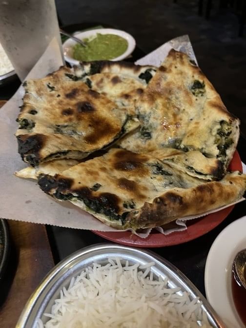 Spinach Naan.