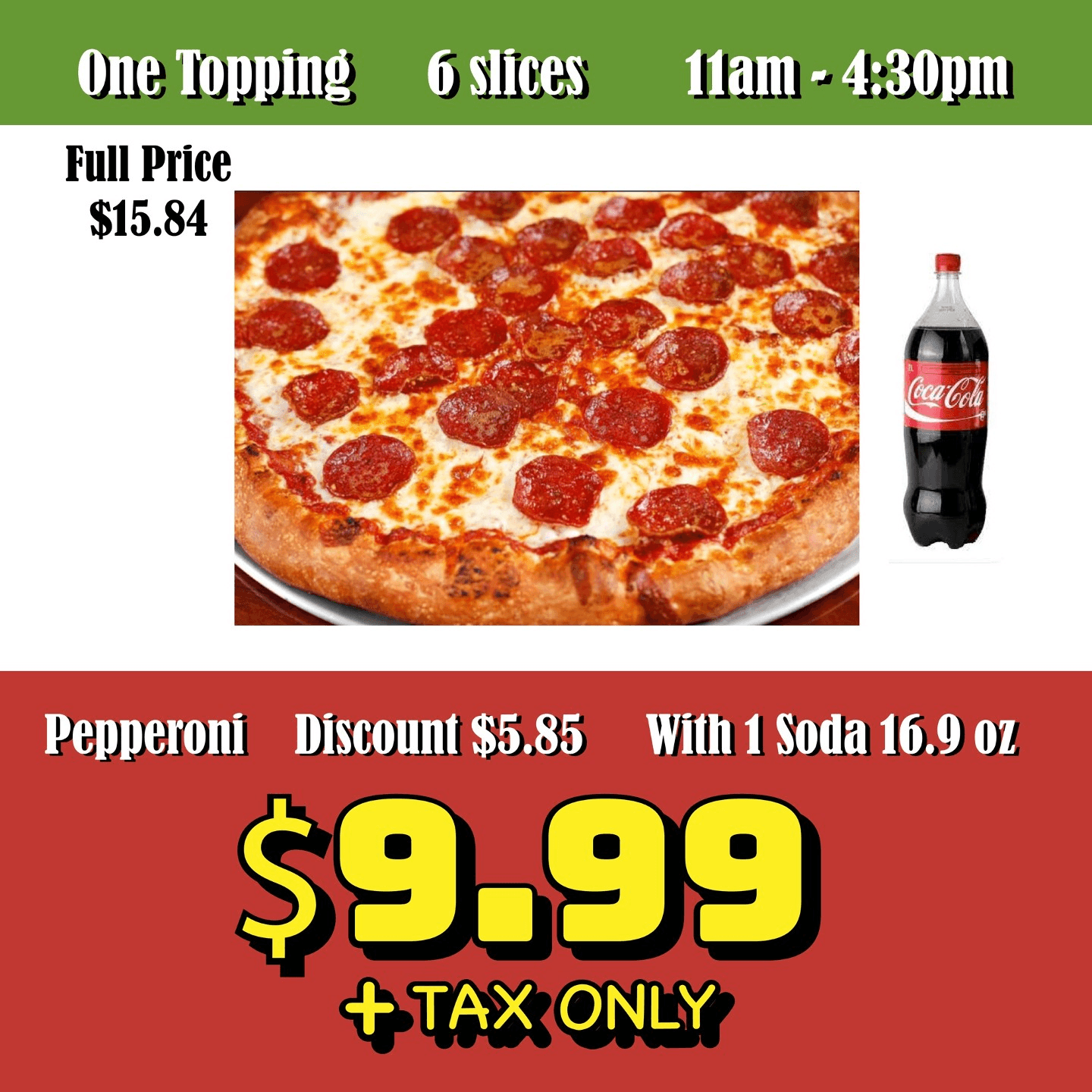 Via Mia Pizza Lunch Special