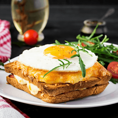 Croque Madame Sandwich.