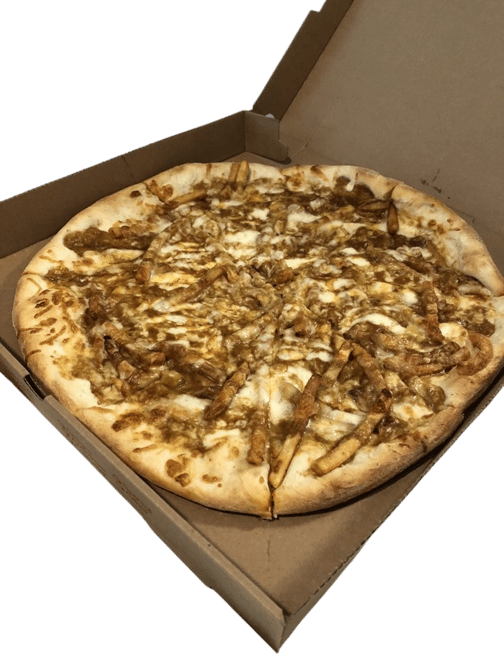 Bacon, Ranch, French Fry Pizza.