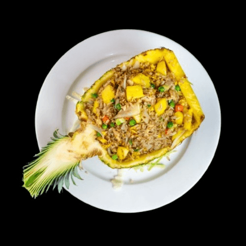 Fresh Pineapple Chicken Fried Rice.