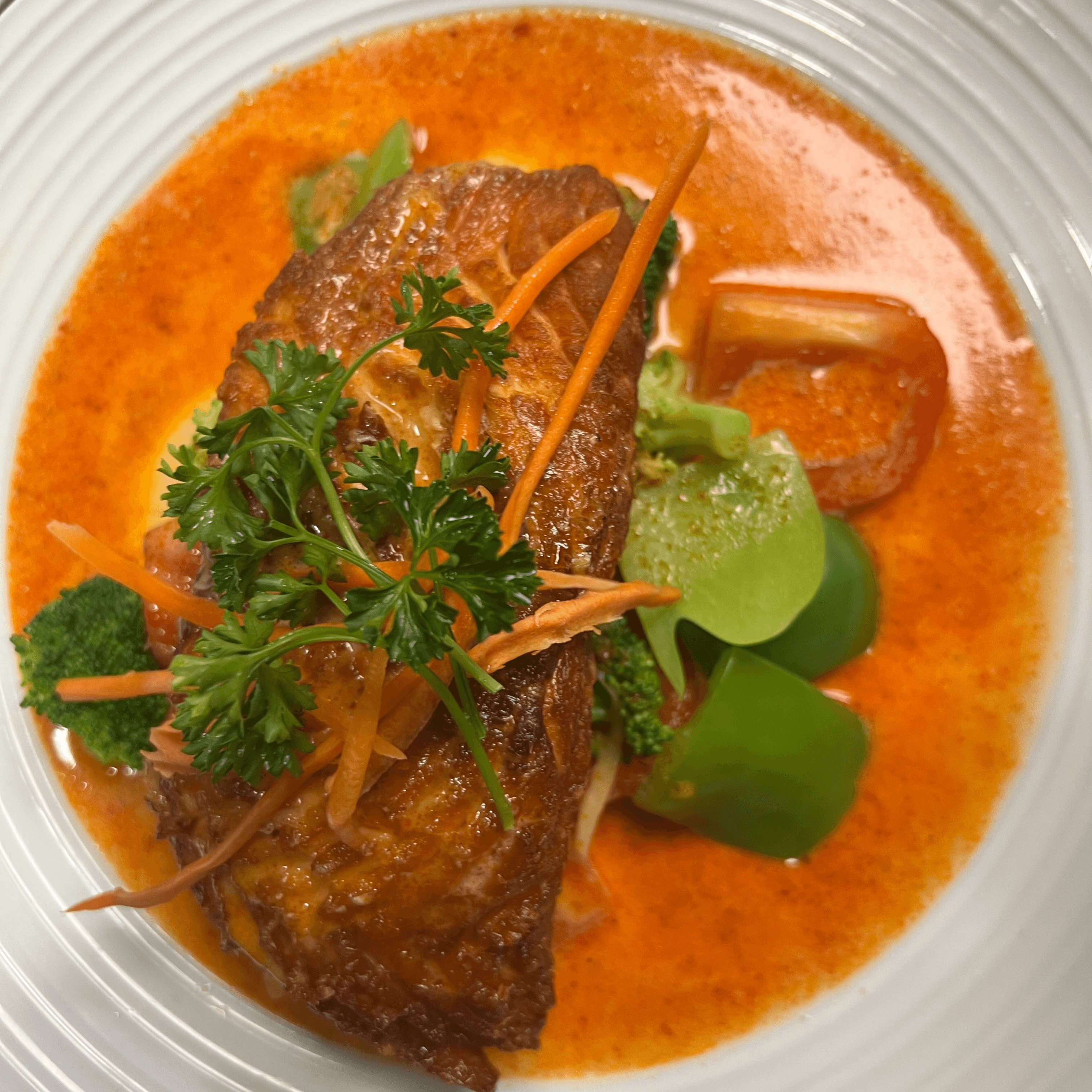 Salmon Panaeng Curry.