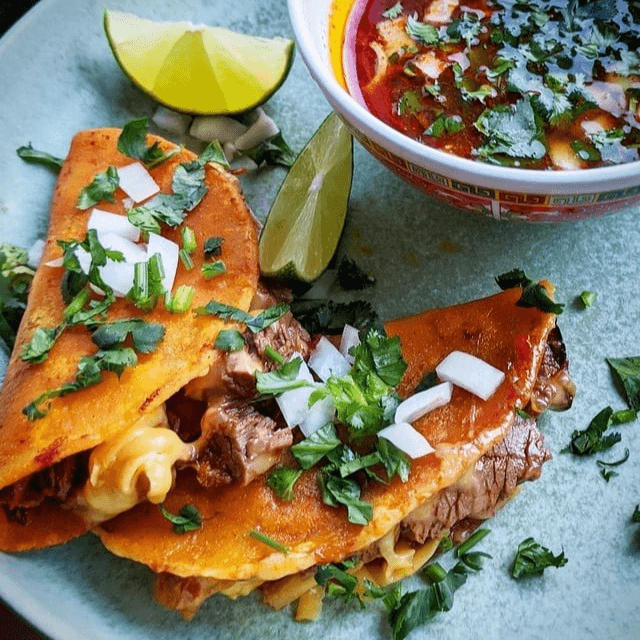 Quesabirria Dinner Plate.