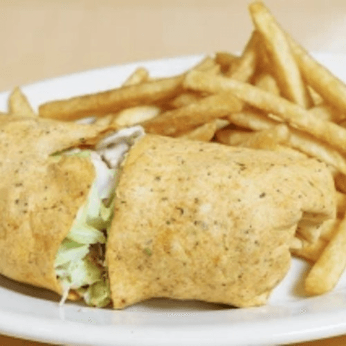 Fire Chicken & Bacon Wrap.